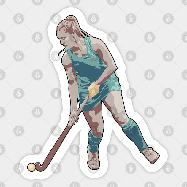 Field Hockey Player: Beach Vibes Sticker by ziafrazier